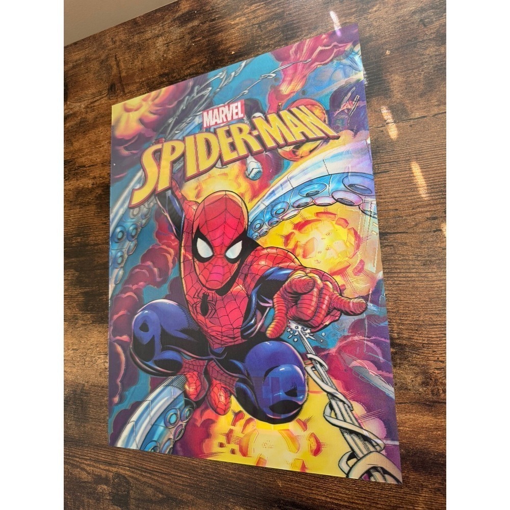New Marvel Comics Spider-Man 3D Holographic 2 in-1 Poster Canvas New 16 X 12 - Picture 3 of 4